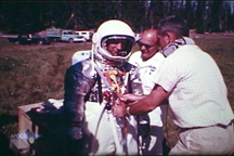 Prototype Spacesuit test. (Oregon 1964)